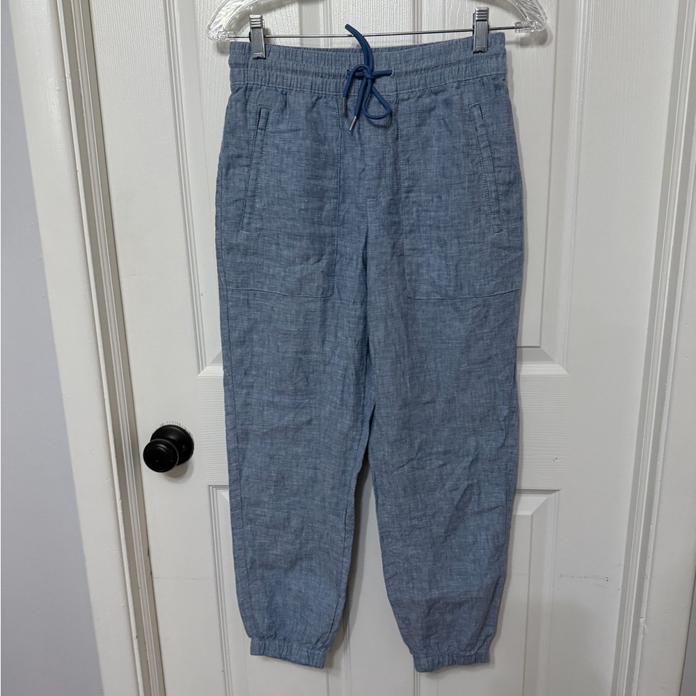 ATHLETA linen jogger pants size‎ 0 P blue